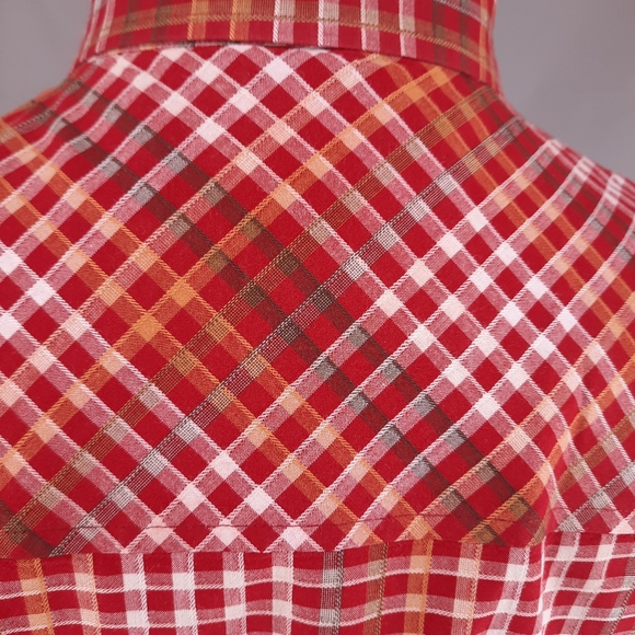 Timberland Plaid Shirt Men's Size Large Outdoors Logo Button Down Long Sleeve - Picture 7 of 12